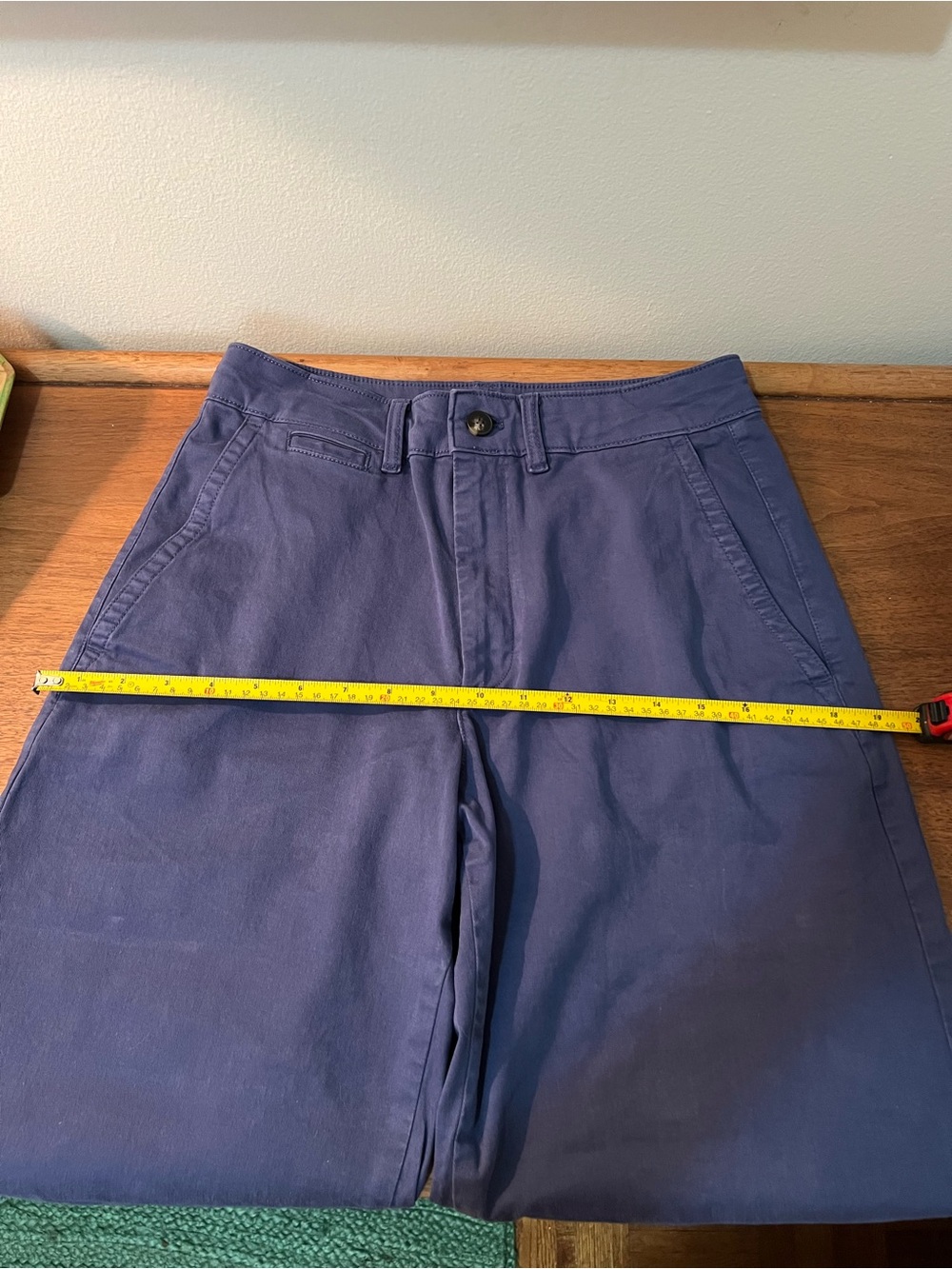 Everlane Blue Casual 100% cotton Trousers size 2 - Picture 4 of 10
